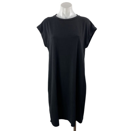 Eileen Fisher Women's Black Short Sleeve Crew Neck T Shirt Tee Mini Dress XS