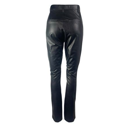 Abercrombie & Fitch The Shinny High Rise Faux Leather Vegan Trousers Pants Sz 26