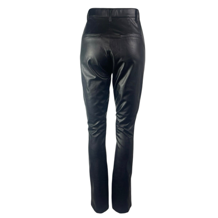 Abercrombie & Fitch The Shinny High Rise Faux Leather Vegan Trousers Pants Sz 26
