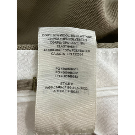 Aritzia Babaton Womens Beige Khaki Wool High Rise Wide Leg Trousers Pants Size 0