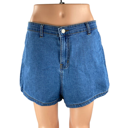 DTW Don't Think Twice Wim Women's Blue High Waisted Mom Denim Jean Shorts Sz 6