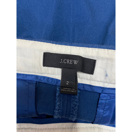 J.Crew Martie Women's Blue Bi-stretch Cotton Mid Rise Skinny Trousers Pants Sz 2