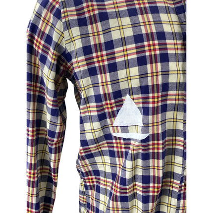 GANT The Rugger Men's Multicolor Plaid Boat Long Sleeve Button Down Shirt Top M