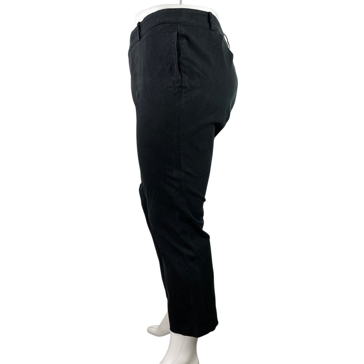 Lauren Ralph Lauren Conor Women's Black Straight Leg Trousers Pants Size 18W