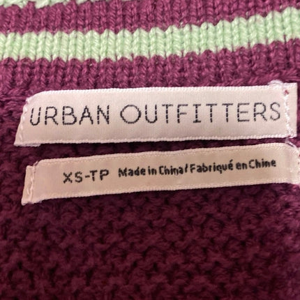 Urban Outfitters Purple Crochet  Sleeveless Plunge Neck Sweater Vest Tank Top XS
