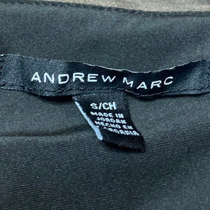 Andrew Marc Brown Faux Suede Leather High Waisted Straight Trousers Pants Size S