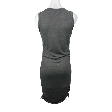 Forever 21 Women's Gray Ruched Sleeveless Knit Mini Bodycon Tank Dress Size M