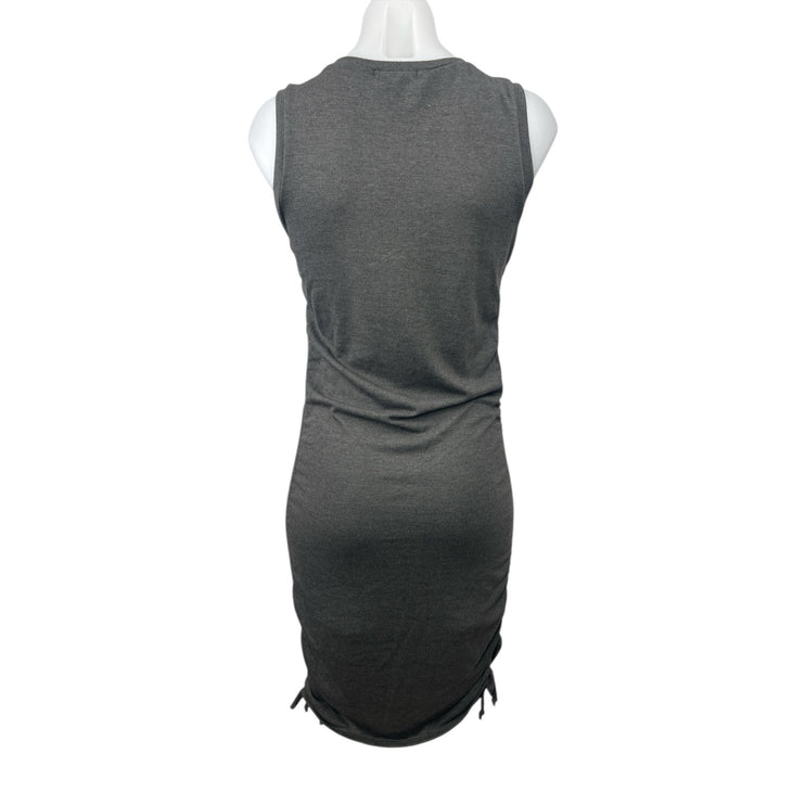 Forever 21 Women's Gray Ruched Sleeveless Knit Mini Bodycon Tank Dress Size M