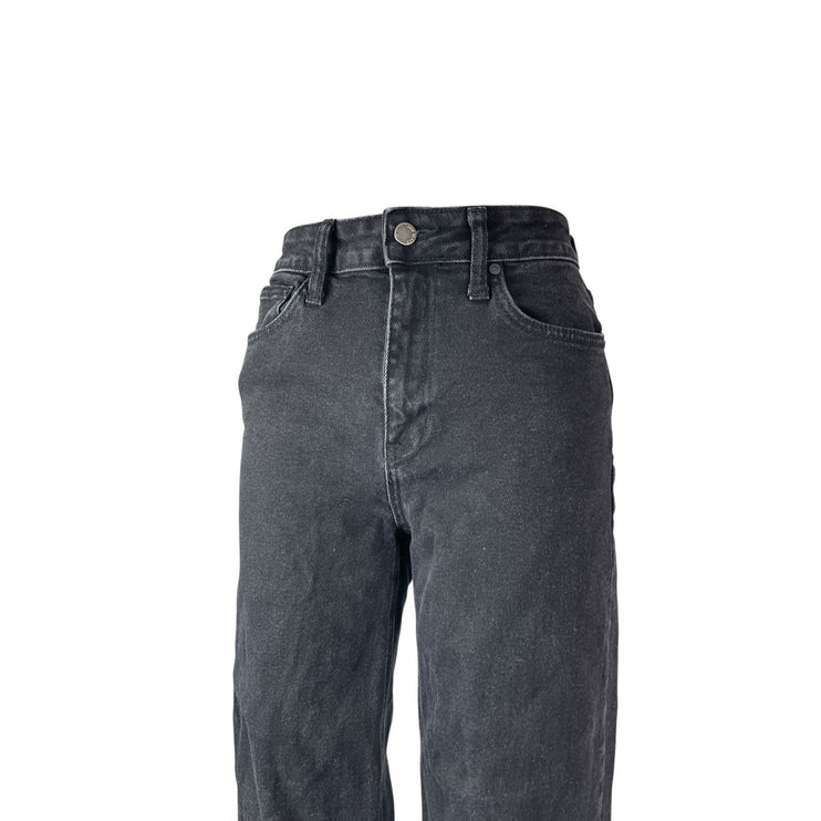 Just Black Denim Womens High Rise Straight Baggy Wide Leg  Denim Jeans Pants 26