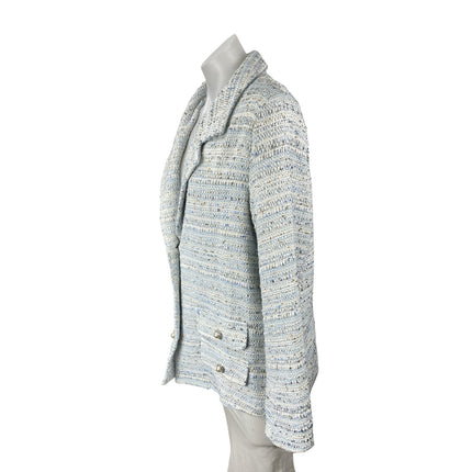 Robertson & Rodeo Wool Sequin Tweed Notched Collar Long Sleeve Blazer Jacket M