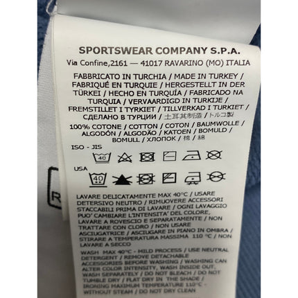 Stone Island Men's Blue Long Sleeve Crew Neck Logo Sweater Sweatshirt Top Size L