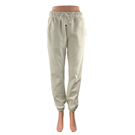 Talentless Cream High Rise Gym Athletic Activewear Trousers Jogger Sweat Pants M
