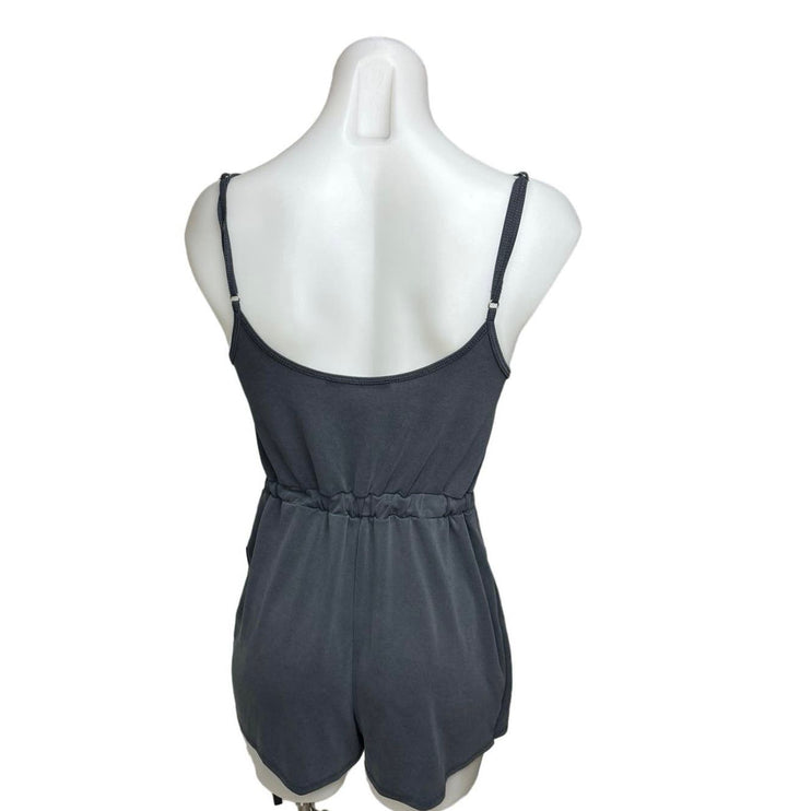 Abercrombie & Fitch Grey Camisole Sleeveless Faux Wrap V-Neck Skort Romper Sz S