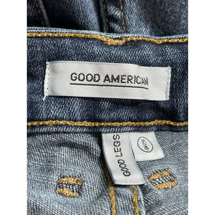 Good American Good Waist Blue Lace Up Back Classic Skinny Denim Jeans Pants 0/25