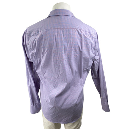 Bonobos Men's Purple Gingham Check Long Sleeve Button Down Shirt Top Size L