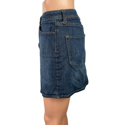 Gap Stretch Women's Blue Medium Wash High Waist Straight Denim Jean Skirt 2/26