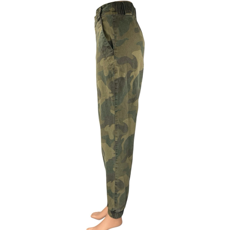 Hollister Ultra High Rise Women's Green Camo Tapered Leg Jogger Pants Size S