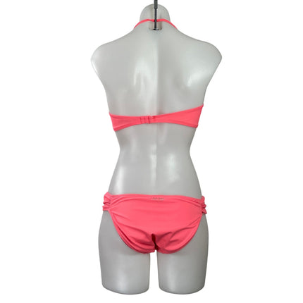 Victoria's Secret Pink Halter Two Piece Bikini Set Swimsuit Swimwear Size M
