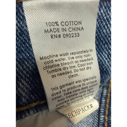 Pacsun Women's Blue Disressed High Rise Wide Leg Baggy Crop Denim Jeans Size 24