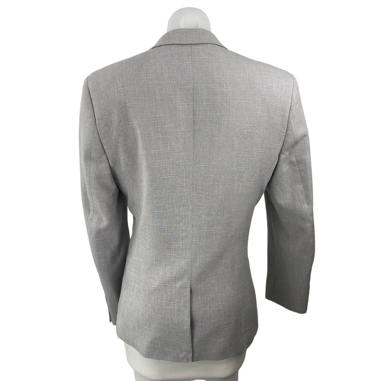 ASOS Women's Gray Long Sleeve Notch Lapel Button Blazer Coat Suit Jacket Size S