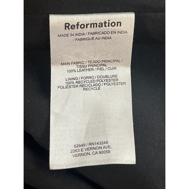 Reformation x Veda Women's Tan 100% Leather Suede Button Up Coat Jacket Size S