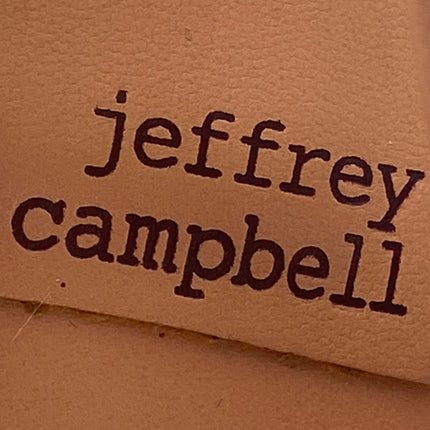 Jeffrey Campbell Vipera Women's Brown Strappy Leather Square Toe Heels Sandals 6