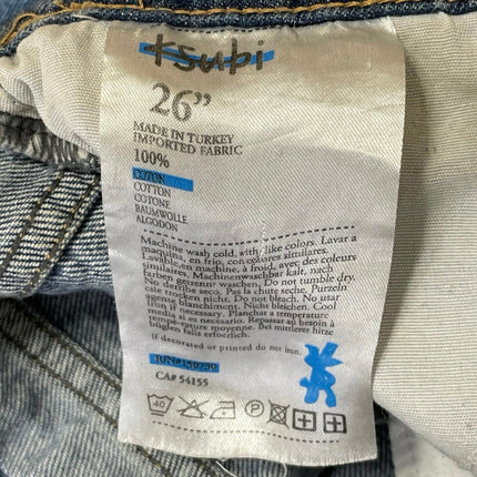 Ksubi Women's Blue Medium Wash High Rise Straight Leg Denim Jeans Pants Size 26