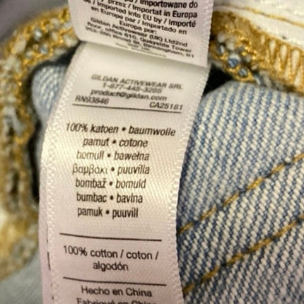 NEW American Apparel The Crop Wide Leg Womens Blue High Rise Denim Jeans Size 28
