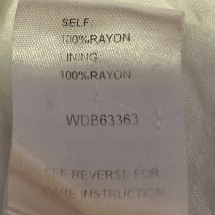 Lost + Wander Blue White Floral Smocked Ruffle Crew A Line Midi Dress Size XS