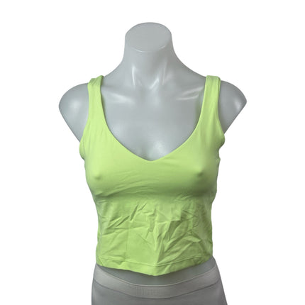 Lululemon Green V Neck Sleeveless Yoga Gym Athletic Activewear Crop Tank Top S