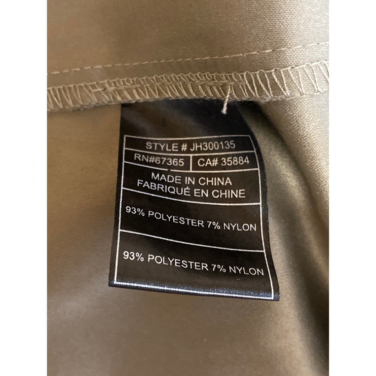 Jack Women's Tan Long Sleeve Double Breasted Longline Trench Coat Jacket Size M