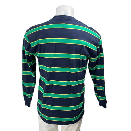 Aritzia Tna Men's Blue Green Striped Cotton Long Sleeve Tee T-Shirt Top Size XS