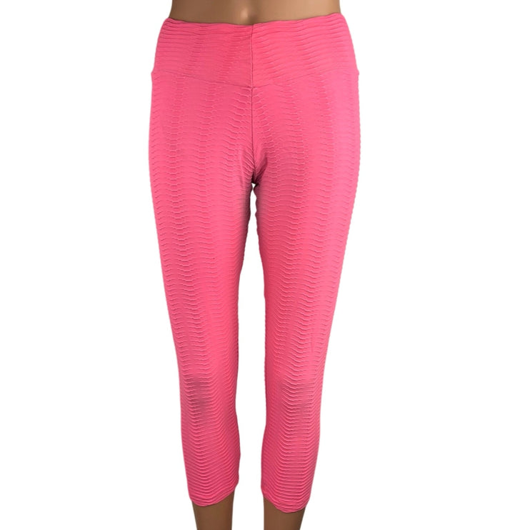 Booty by Brabants Women's Pink Mid Rise Pull On Athletic Yoga Leggings Size S