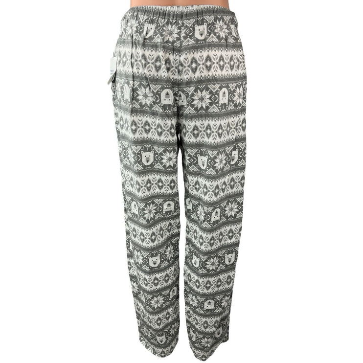 NEW Old Navy Gray White Fair Isle Holiday Christmas Pajamas Lounge Sweat Pants S