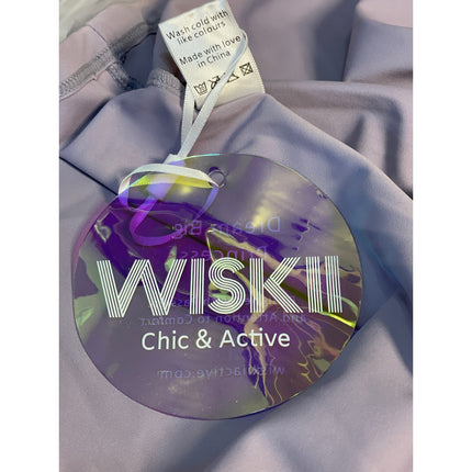 NEW WISKII Purple Lilac Ruffle Sleeveless Crop Top Slit Mini Skirt Set Size S