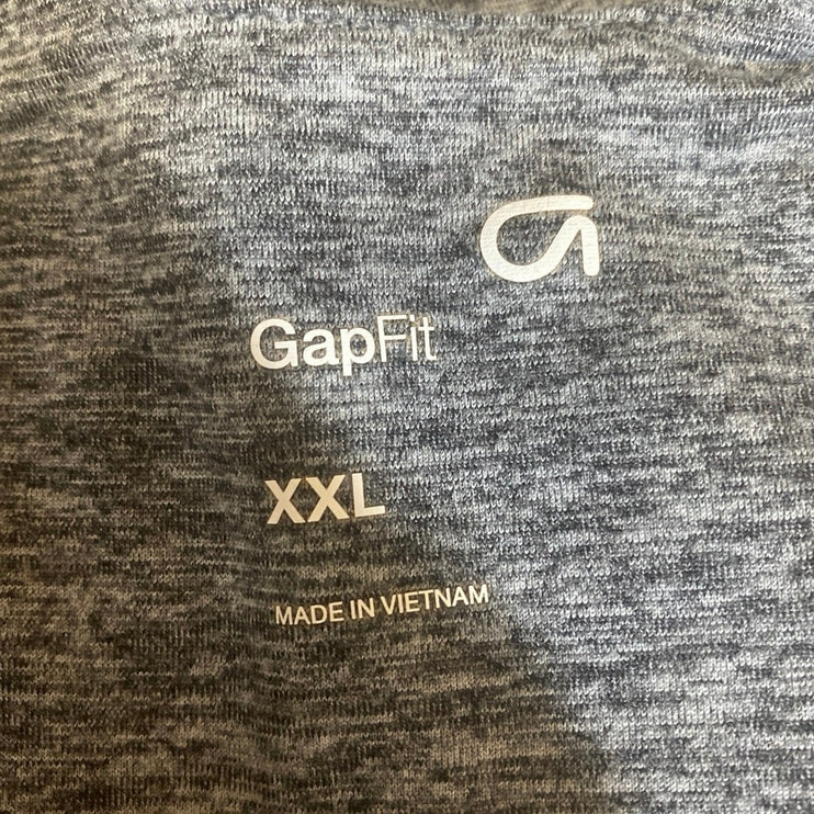 GapFit Women's Dark Gray Heather Sleeveless Square Neck Tank Crop Top Size XXL