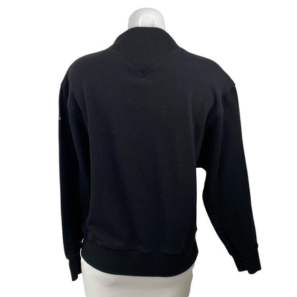 Alo Yoga Hazy Black Fleece Mock Neck Long Sleeve Sweater Sweatshirt Top Size XS