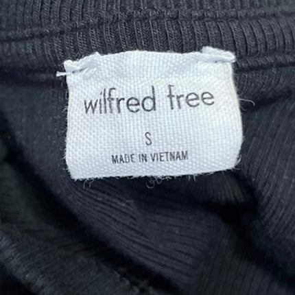 Aritzia Wilfred Free Black Ribbed Knit Round Neck Sleeveless Tank Bodysuit Top S