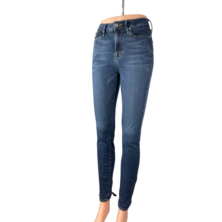 Good American Good Waist Blue Lace Up Back Classic Skinny Denim Jeans Pants 0/25