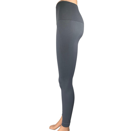 Set Active Blue Gray Skinny Leg Mid Rise Activewear Yoga Gym Leggings Pants Sz S