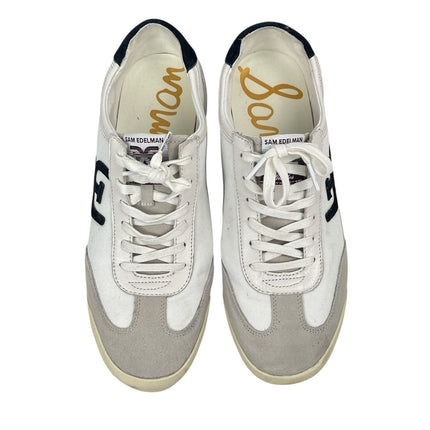 Sam Edelman Ivey Women's Gray White Lace Up Round Toe Athletic Sneakers Shoes 12