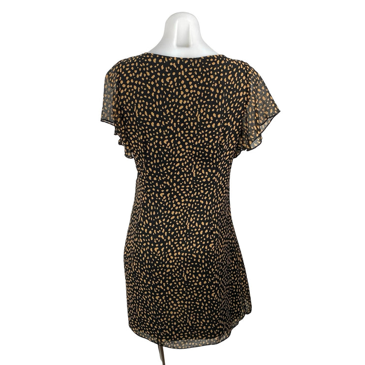Urban Outfitters Rosalee Women's V Neck Flutter Sleeve Mini Flare A-Line Dress M