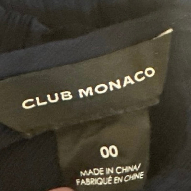 Club Monaco Blue Sleeveless Sheer Mesh Ruffle Tiered Mini Tank Dress Size 00