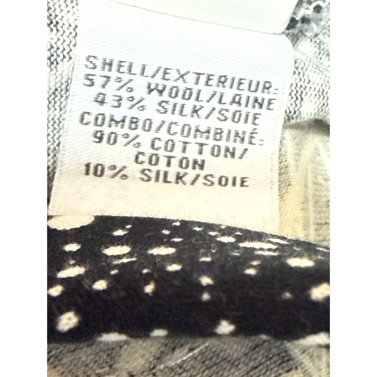 Diane Von Furstenberg Black Wool Silk Dot Geometric Fit & Flare Mini Dress Sz 6