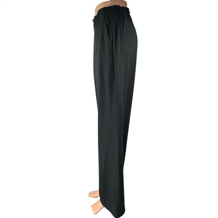Joie Women's Black High Waist Pull On Casual Straight Wide Leg Trousers Pants S