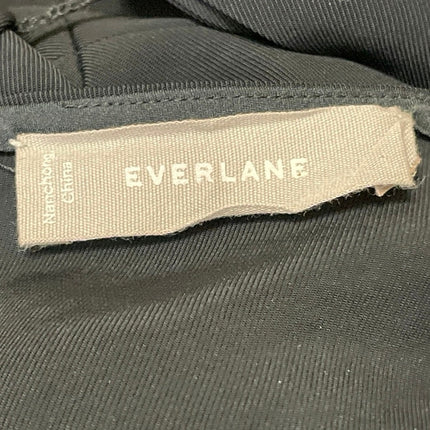 Everlane Women's Black Sleeveless Belted Wide Leg V-neck Romper Jumpsuit Size 4