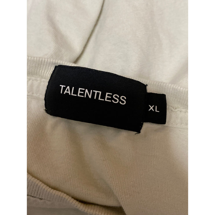 Talentless Men's Beige Crew Neck Short Sleeve Casual Tee Basic T-Shirt Top Sz XL