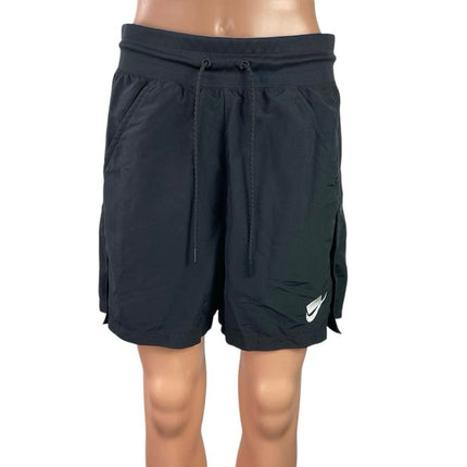 Nike Sportswear Black High Rise Drawstring Gym Athletic Activewear Shorts Size M