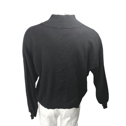 VICI Men's Black Mock Neck Long Sleeve Knit Pullover Sweatshirt Sweater Top XL