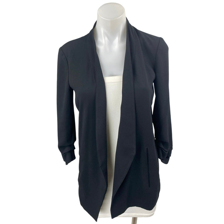 Aritzia Babaton Women's Black Long Sleeve Shawl Collar Open Blazer Coat Jacket 4